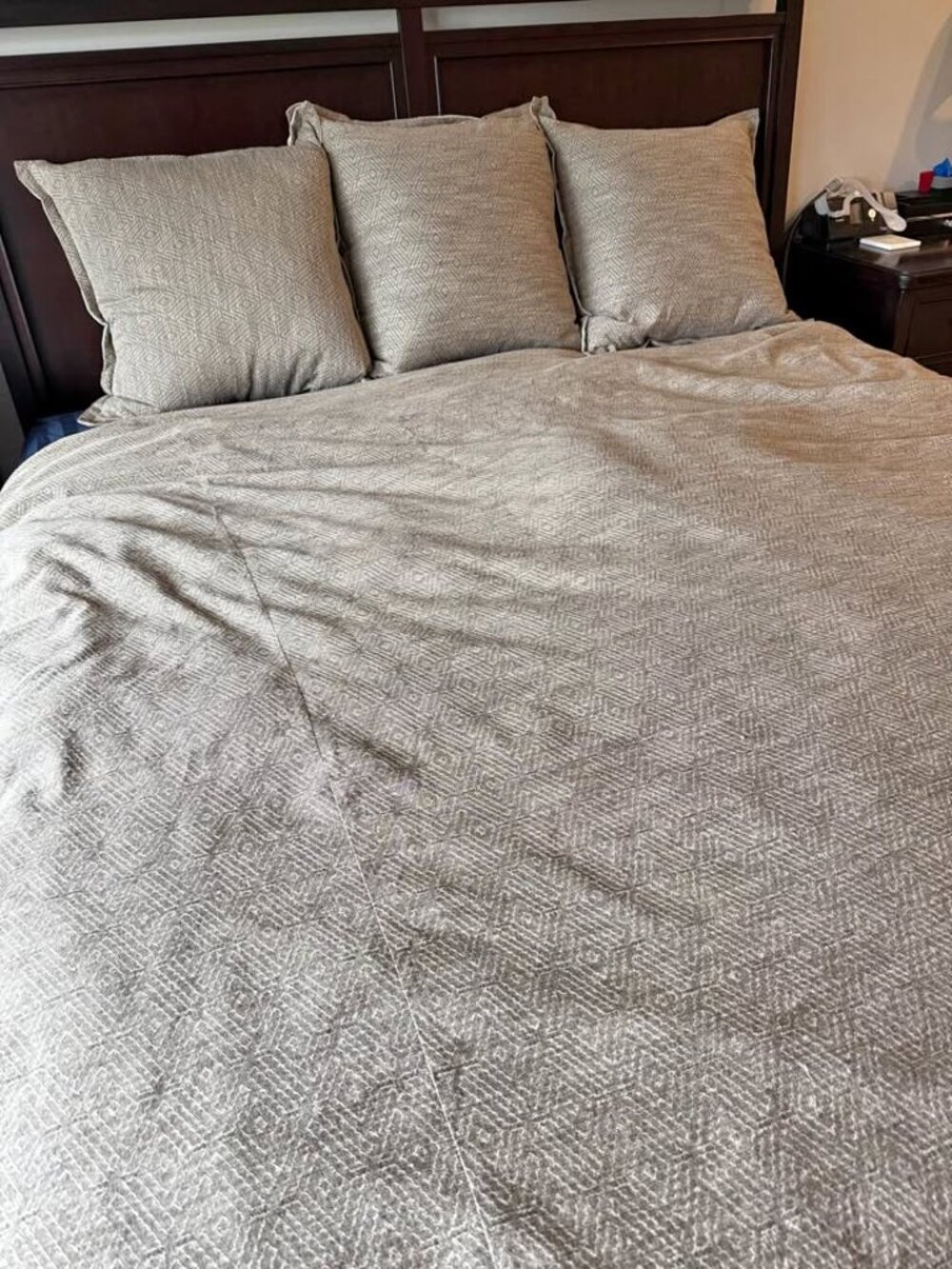 Thom Filicia Beige KING HEAVY WEIGHT Duvet Cover Set. 3 Euro Shams